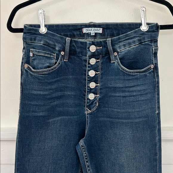 Dear John Button Fly Alto Flare Jeans size Women’s 27 - Picture 2 of 9